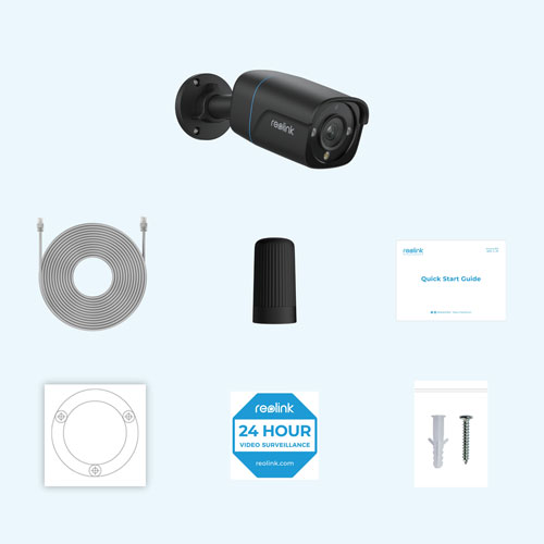 Reolink P330 Wired Indoor/Outdoor 4K UHD Add-On Security Camera - Black - 2 Pack
