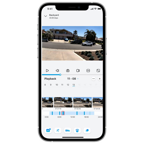 Caméra IP 4K UHD sans fil intérieure/extérieure série Argus B350 avec panneau solaire de Reolink