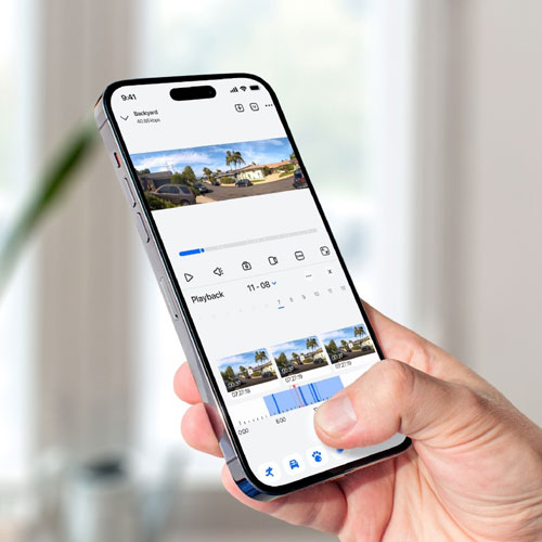 Caméra IP 4K UHD sans fil intérieure/extérieure à double objectif série Argus B740X avec panneau solaire de Reolink