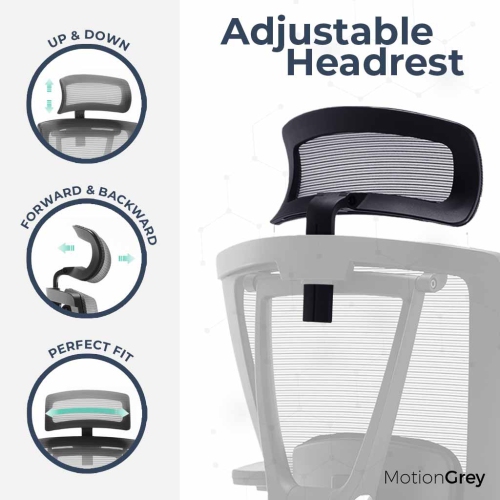 MotionGrey CloudMesh Ergonomic Office Chair-Comfy High Mesh Back Support with Adjustable Armrests-Black Desk Computer Chairs Perfect for Home Gaming