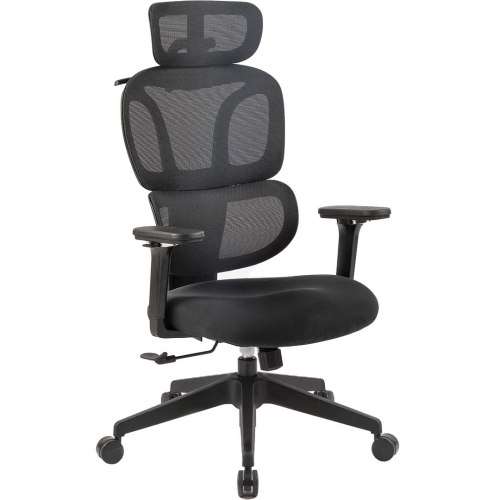 MotionGrey - Mellow Ergonomic Office Chair-Comfy High Mesh Back Support with Adjustable Armrests-Black Desk Computer Chairs Perfect for Home Gaming