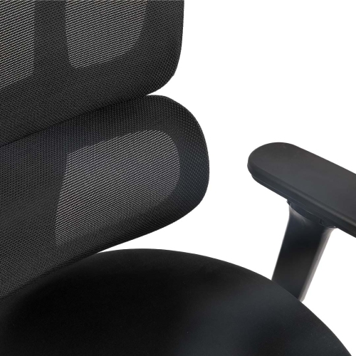 MotionGrey - Mellow Ergonomic Office Chair-Comfy High Mesh Back Support with Adjustable Armrests-Black Desk Computer Chairs Perfect for Home Gaming