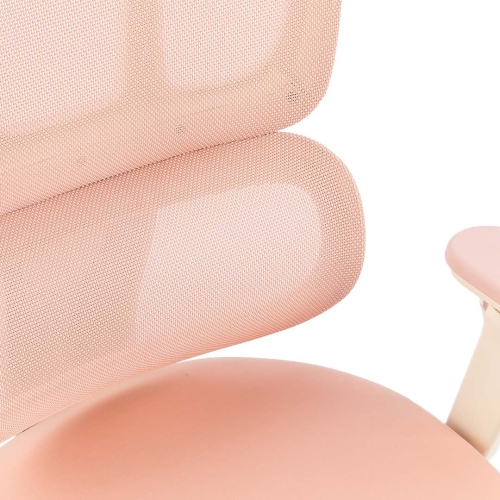 MotionGrey - Fauteuil de bureau ergonomique Mellow - Dossier en filet confortable avec accoudoirs réglables - Bureau rose Chaises d'ordinateur