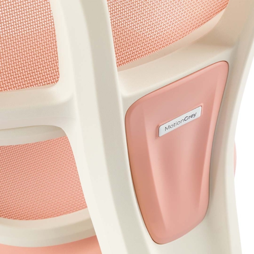 MotionGrey - Fauteuil de bureau ergonomique Mellow - Dossier en filet confortable avec accoudoirs réglables - Bureau rose Chaises d'ordinateur