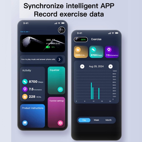 Lunettes de soleil Bluetooth intelligentes TUTT E8 | Assistance vocale IA Appels et musique | Protection HD UV | Anti-Blue Ray