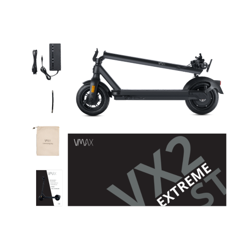 VMAX VX2 Extreme ST, Swiss Engineered Electric Scooters for Adults - 1600W Peak Power, 55 km Range, Fast Electric Scooter with 24-Months Warranty