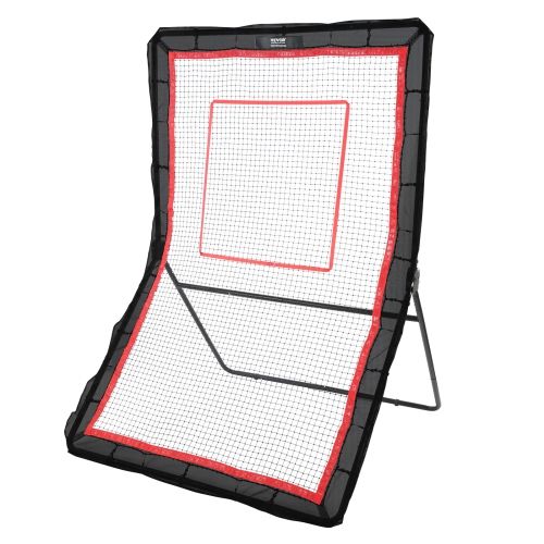 VEVOR 5x7 Ft Lacrosse Rebounder for Backyard, Volleyball Bounce Back Net, Adjustable Angle Shooting Practice Training Wall with Target