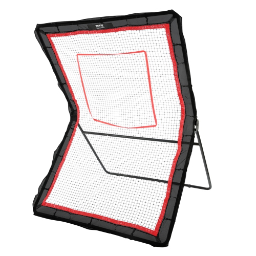 VEVOR 5x7 Ft Lacrosse Rebounder for Backyard, Volleyball Bounce Back Net, Adjustable Angle Shooting Practice Training Wall with Target