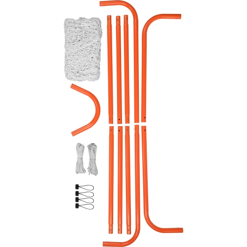 But de Lacrosse de 6 x 6 pi VEVOR, filet de crosse, équipement d'entraînement de crosse à cadre en acier, but de crosse portatif avec sac de