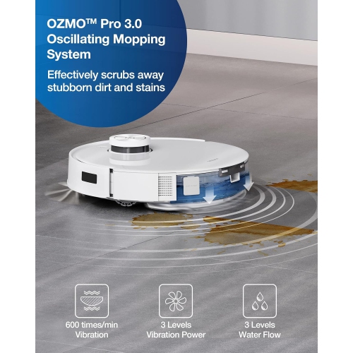 ECOVACS DEEBOT T10 Plus Robot Vacuum and Mop Combo with Auto-Empty Station, 3000Pa, AIVI 3.0 Obstacle Avoidance