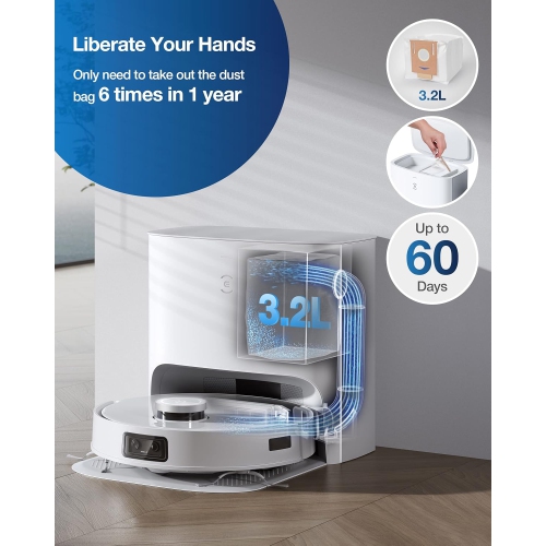 ECOVACS DEEBOT T10 Plus Robot Vacuum and Mop Combo with Auto-Empty Station, 3000Pa, AIVI 3.0 Obstacle Avoidance