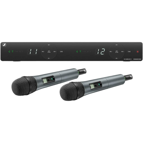 Image 1 of 4.. Sennheiser XSW 1-835 Dual Channel Wireless Microphone System,Black