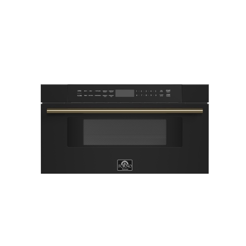 Image 1 of 10.. Forno Capoliveri Espresso Black 30 Inch 1000 Watts Microwave Drawer 1.2 cu.ft