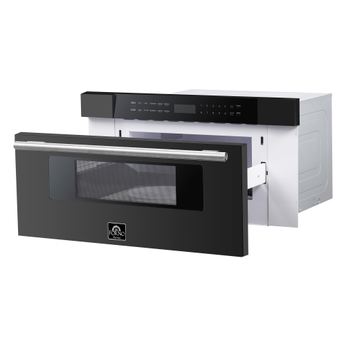 Forno Capoliveri Espresso Black 30 Inch 1000 Watts Microwave Drawer 1.2 cu.ft