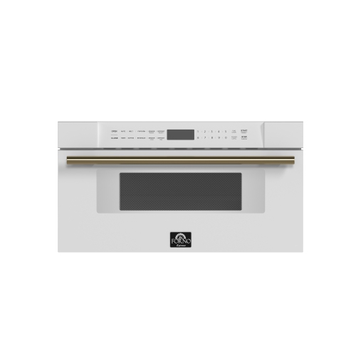 Image 1 de 10.. 1,2&nbsp;pi³ de tiroir de four à micro-ondes de 30&nbsp;po et 1000 W Capoliveri de Forno, blanc espresso