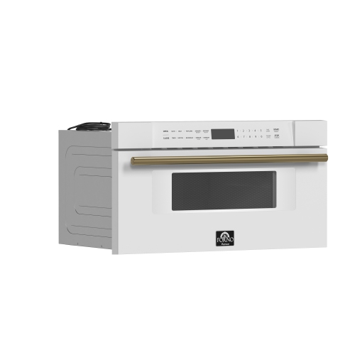 1,2&nbsp;pi³ de tiroir de four à micro-ondes de 30&nbsp;po et 1000 W Capoliveri de Forno, blanc espresso