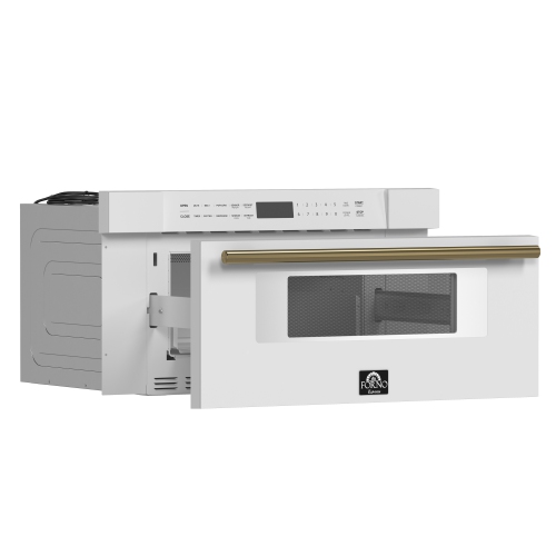 1,2&nbsp;pi³ de tiroir de four à micro-ondes de 30&nbsp;po et 1000 W Capoliveri de Forno, blanc espresso
