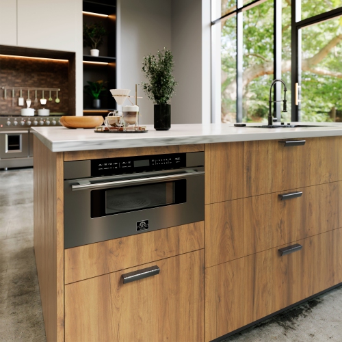 1,2 pi³ de tiroir de micro-ondes de 30 po en acier inoxydable de 1000 W de Forno Capoliveri