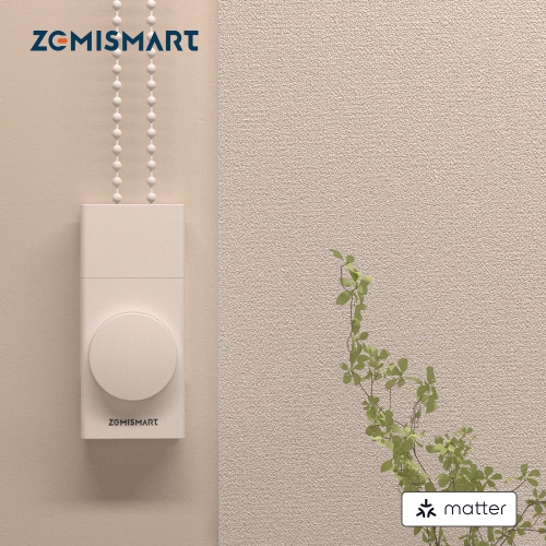Zemismart Matter over Thread Smart Built-in Battery Blind Driver Retrofit Motor - White