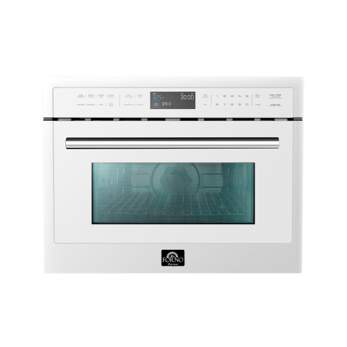 Image 1 of 7.. Forno Oliena Espresso White 24 Inch Built-In Microwave Convection Oven, 1.6 cu.ft., 1000W/1750W