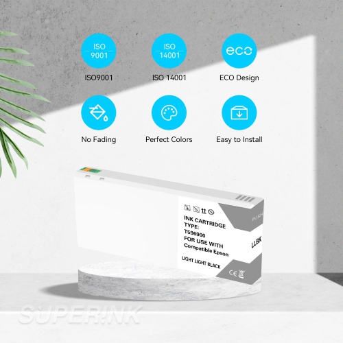 Compatible Epson T596900 700ML Light Light Black Ink Cartridge By Superink