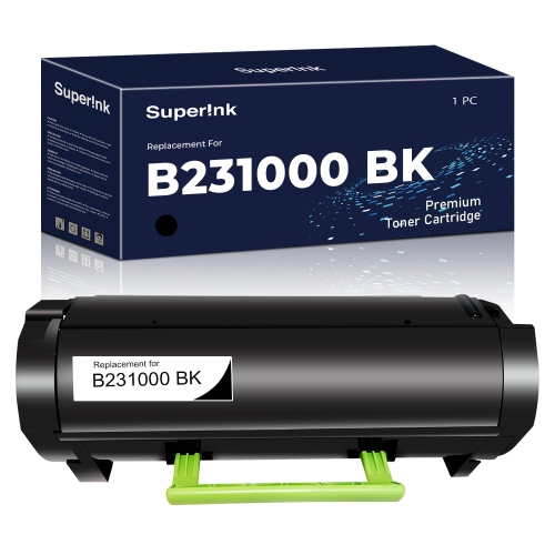 Compatible avec la cartouche d'encre en poudre noire Lexmark B231000 de Superink