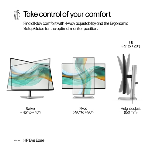 Moniteur WQHD LCD 5 ms 100 Hz 527 de 27 po série Pro 5 de HP - Noir jais