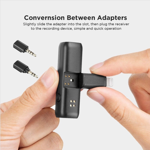 BOYA Microphone BY-WM3D, 2.4GHz Wireless Microphone Included with Lightning, 3.5mm TRS & TRRS adapters