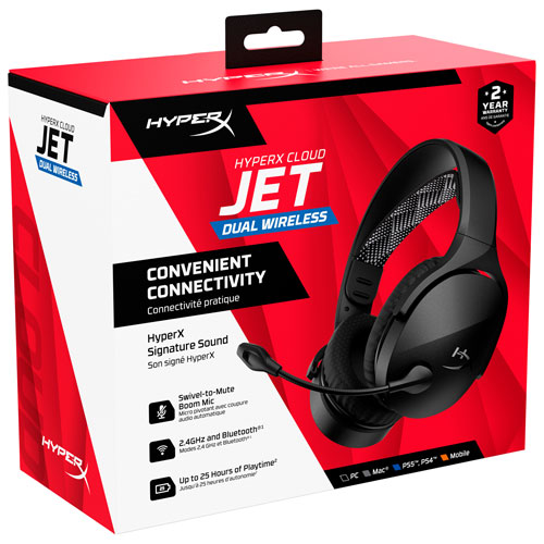 HyperX Cloud Jet Dual-Wireless Gaming Headset - Black