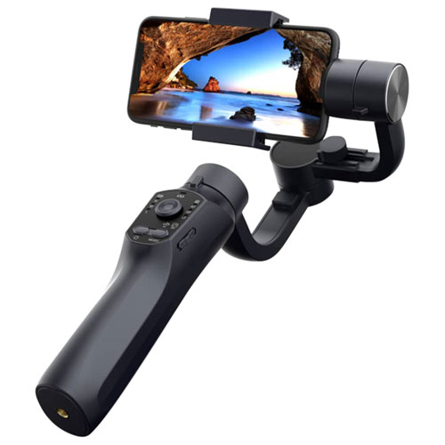 Zero-X Smartphone 3-Axis Gimbal Stabilizer with Power Bank - Black