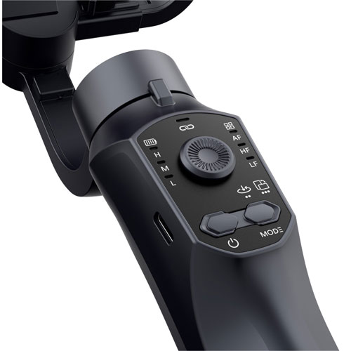 Zero-X Smartphone 3-Axis Gimbal Stabilizer with Power Bank - Black