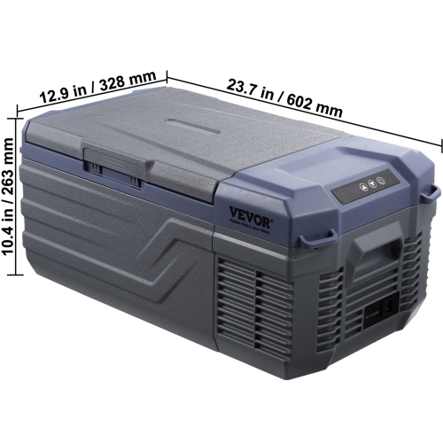 VEVOR Car Refrigerator, 12 Volt Car Refrigerator Fridge, 15 L Single Zone Portable Freezer, -4℉-68℉ Adjustable Range, 12/24V DC and 100-240V AC