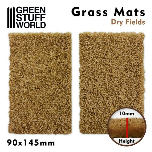 Green Stuff World Grass Mat Cutouts - Dry Fields New
