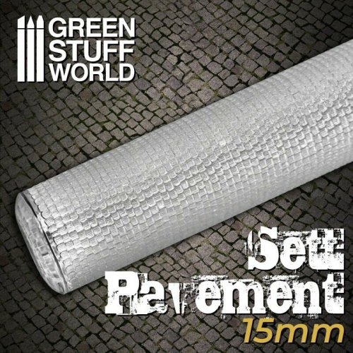 GREEN STUFF WORLD  Stuff World Rolling Pin Set Pavement 15MM New