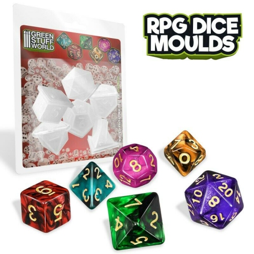 GREEN STUFF WORLD  Stuff World Rpg Dice Moulds New