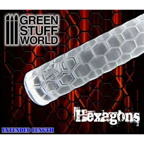 GREEN STUFF WORLD  Stuff World Rolling Pin Hexagons New