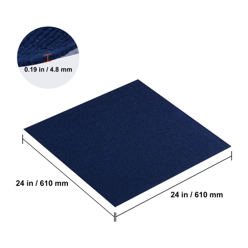 VEVOR 24" x 24" Squares Carpet Tiles Peel and Stick, Self Adhesive Carpet Floor Tile, Soft Padded Carpet Tiles, Easy Install DIY
