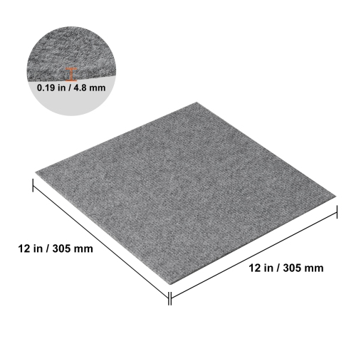 VEVOR 12" x 12" Squares Carpet Tiles Peel and Stick, Self Adhesive Carpet Floor Tile, Soft Padded Carpet Tiles, Easy Install DIY