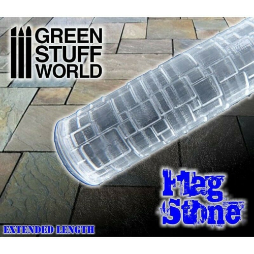 GREEN STUFF WORLD  Stuff World Rolling Pin Flagstone New
