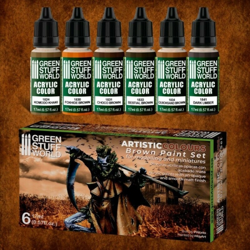 GREEN STUFF WORLD  Stuff World Paint Set - Brown New