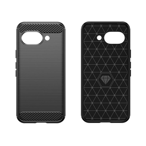 Étui en métal brossé noir de PANDACO pour Pixel 9a de Google