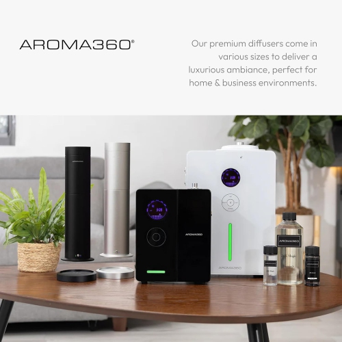 Diffuseur de parfum Aroma360 DaVinci360 Technologie d'atomisation avancée, minuterie programmable, verrou de parfum sécurisé, 1&nbsp;200&nbsp;pi²