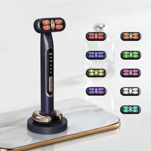 Eye Massage Wand 9 Led Light Therapy Eye Skincare EMS Microcurrent Eye Massage Stick With Hot Compress