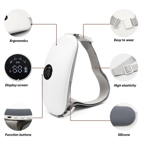 Period Cramp Massager, Portable Heating Pad Electric Waist Back Abdomen Pad Heating Menstrual Cramp Period Pain Relief Device Gifts for Girlfriends