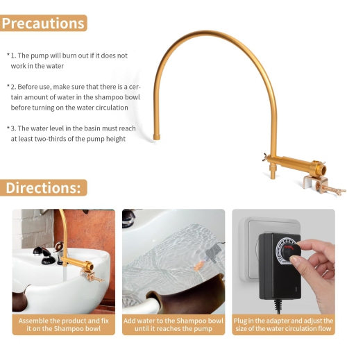 Modern U-Shaped Head Spa Equipment Shampoo Bowl Waterfall Hydrotherapy Adjustable Fits Most Shampoo Basin Bed Massage Salon Equipment