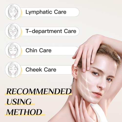 Appareil de beauté faciale de Microcurrent Appareil de massage facial Outil rouleau pour soin de la peau Appareil de massage pour le visage Red Blue