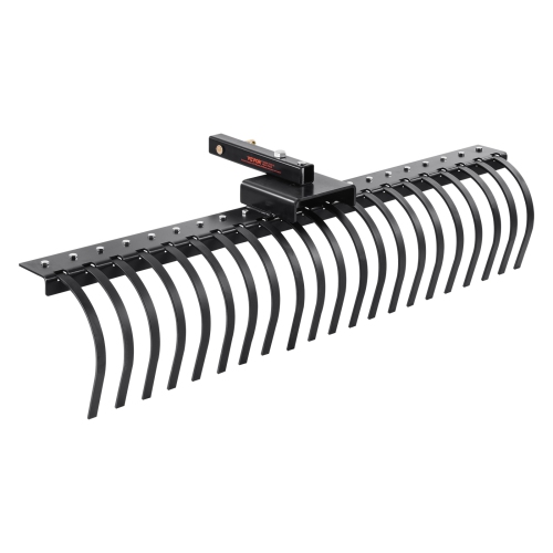VEVOR Tow Behind Landscape Rake, 60" Tow Dethatcher with 21 Steel Coil Tines, Lawn Dethatcher Rake Attaches to 48" or 60" Toolbars and 3-point