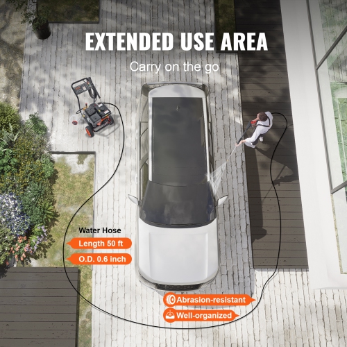 VEVOR 4400 PSI 4.0 GPM Gas Pressure Washer, Gas Powered Pressure Washer with Copper Pump, Spray Gun and Extension Wand, 5 Quick Connect Nozzles