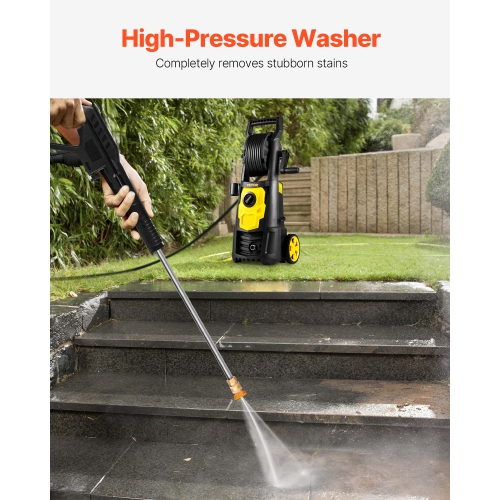 VEVOR 2000 PSI Electric Pressure Washer, Max. 1.76 GPM Power Washer with 30 ft Hose, 5 Quick Connect Nozzles, ETL Listed