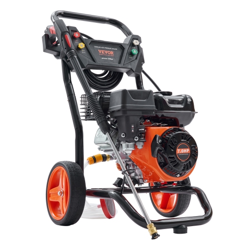 VEVOR 3400 PSI 2.6 GPM Gas Pressure Washer, Gas Powered Pressure Washer with Aluminum Pump, Spray Gun and Extension Wand, 5 Quick Connect Nozzles